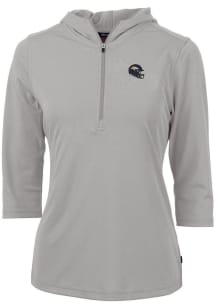 Cutter and Buck Denver Broncos Womens Grey Virtue Eco Pique Hooded Sweatshirt