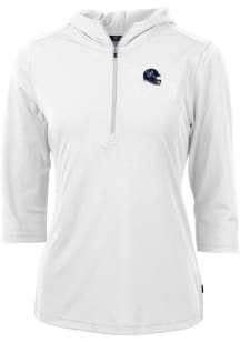 Cutter and Buck Houston Texans Womens White Virtue Eco Pique Hooded Sweatshirt