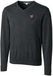 Cutter and Buck Washington Nationals Mens Charcoal Lakemont Long Sleeve Sweater