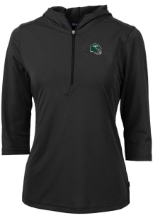 Cutter and Buck New York Jets Womens Black Virtue Eco Pique Hooded Sweatshirt