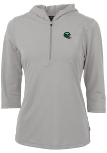 Cutter and Buck New York Jets Womens Grey Virtue Eco Pique Hooded Sweatshirt