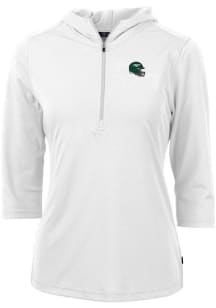 Cutter and Buck New York Jets Womens White Virtue Eco Pique Hooded Sweatshirt