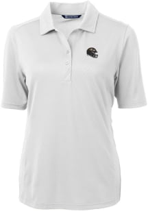 Cutter and Buck Baltimore Ravens Womens White Virtue Eco Pique Short Sleeve Polo Shirt