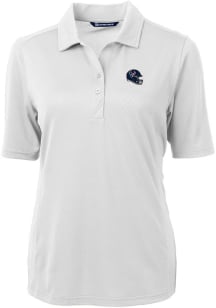 Cutter and Buck Houston Texans Womens White Virtue Eco Pique Short Sleeve Polo Shirt