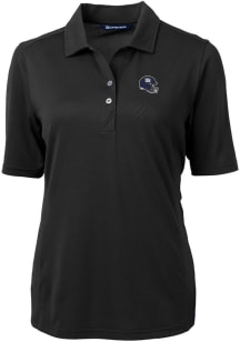 Cutter and Buck New York Giants Womens Black Virtue Eco Pique Short Sleeve Polo Shirt
