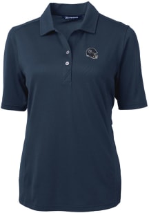 Cutter and Buck Tennessee Titans Womens Navy Blue Virtue Eco Pique Short Sleeve Polo Shirt