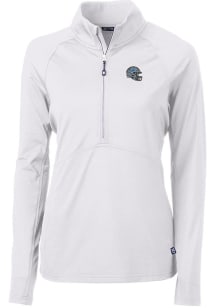 Cutter and Buck Detroit Lions Womens White Adapt Eco 1/4 Zip Pullover