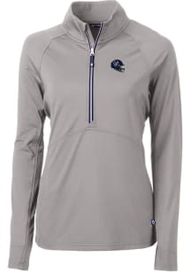 Cutter and Buck Houston Texans Womens Grey Adapt Eco 1/4 Zip Pullover