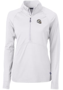 Cutter and Buck Los Angeles Chargers Womens White Adapt Eco 1/4 Zip Pullover