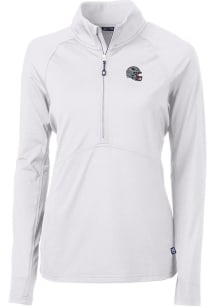 Cutter and Buck New England Patriots Womens White Adapt Eco 1/4 Zip Pullover