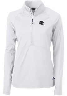 Cutter and Buck Seattle Seahawks Womens White Helmet Adapt Eco 1/4 Zip Pullover