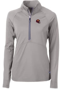 Cutter and Buck Washington Commanders Womens Grey Adapt Eco 1/4 Zip Pullover