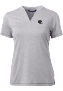 Cutter and Buck Baltimore Ravens Womens Grey Forge Short Sleeve T-Shirt