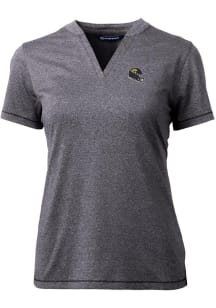 Cutter and Buck Jacksonville Jaguars Womens Charcoal Helmet Forge Short Sleeve T-Shirt