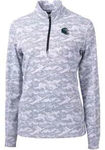 Cutter and Buck Philadelphia Eagles Womens Charcoal Traverse 1/4 Zip Pullover
