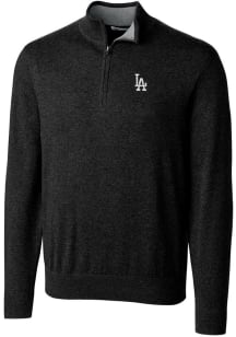 Cutter and Buck Los Angeles Dodgers Mens Black Lakemont Long Sleeve 1/4 Zip Pullover