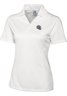 Cutter and Buck Detroit Lions Womens White Drytec Genre Short Sleeve Polo Shirt