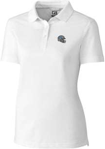 Cutter and Buck Detroit Lions Womens White Advantage Short Sleeve Polo Shirt