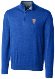Cutter and Buck New York Mets Mens Blue Lakemont Long Sleeve 1/4 Zip Pullover