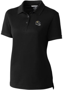 Cutter and Buck Jacksonville Jaguars Womens Black Advantage Short Sleeve Polo Shirt