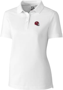 Cutter and Buck Kansas City Chiefs Womens White Helmet Advantage Short Sleeve Polo Shirt