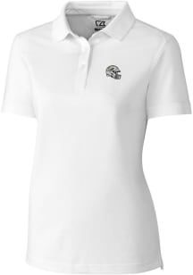 Cutter and Buck Miami Dolphins Womens White Advantage Short Sleeve Polo Shirt