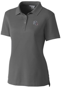 Cutter and Buck New England Patriots Womens Grey Advantage Short Sleeve Polo Shirt