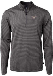 Cutter and Buck Washington Nationals Mens Black City Connect Virtue Eco Pique Stripe Big and Tal..