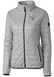 Cutter and Buck Miami Dolphins Womens Grey Rainier PrimaLoft Filled Jacket