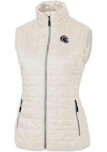 Cutter and Buck Los Angeles Rams Womens White Helmet Rainier PrimaLoft Vest