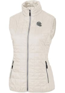 Cutter and Buck Las Vegas Raiders Womens White Helmet Rainier PrimaLoft Vest