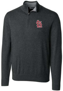 Cutter and Buck St Louis Cardinals Mens Charcoal Lakemont Long Sleeve 1/4 Zip Pullover