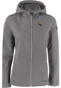 Cutter and Buck Los Angeles Rams Womens Grey Helmet Evoke Light Weight Jacket