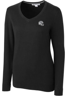 Cutter and Buck Indianapolis Colts Womens Black Lakemont Long Sleeve Sweater