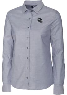 Cutter and Buck Seattle Seahawks Womens Stretch Oxford Long Sleeve Charcoal Dress Shirt