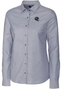 Cutter and Buck Tennessee Titans Womens Stretch Oxford Long Sleeve Charcoal Dress Shirt