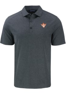 Cutter and Buck Texas Longhorns Black Forge Vault Big and Tall Polo