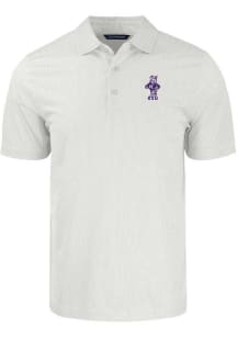 Cutter and Buck K-State Wildcats White Pike Symmetry Vault Big and Tall Polo