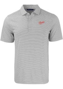 Cutter and Buck Dayton Flyers Grey Forge Double Stripe Vault Big and Tall Polo
