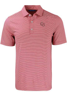 Cutter and Buck Oklahoma Sooners Red Forge Double Stripe Vault Big and Tall Polo
