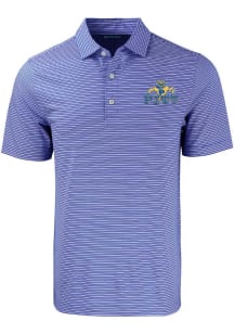 Cutter and Buck Pitt Panthers Blue Forge Double Stripe Vault Big and Tall Polo