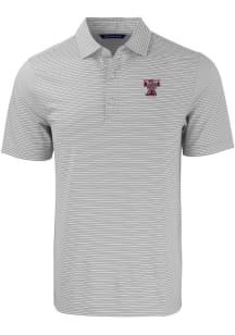 Cutter and Buck Texas A&amp;M Aggies Grey Forge Double Stripe Vault Big and Tall Polo