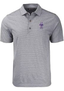 Cutter and Buck K-State Wildcats Black Forge Heather Stripe Vault Big and Tall Polo