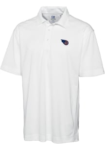 Cutter and Buck Tennessee Titans Mens White Drytec Genre Big and Tall Polos Shirt