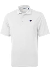 Cutter and Buck Carolina Panthers White Americana Virtue Eco Pique Big and Tall Polo