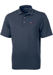 Cutter and Buck Cleveland Browns Mens Navy Blue Virtue Eco Pique Big and Tall Polos Shirt