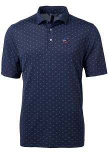 Cutter and Buck Cleveland Browns Mens Navy Blue Virtue Eco Pique Big and Tall Polos Shirt