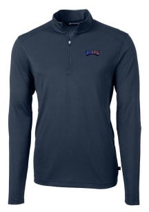 Cutter and Buck Philadelphia Eagles Mens Navy Blue Virtue Eco Pique Big and Tall 1/4 Zip Pullove..