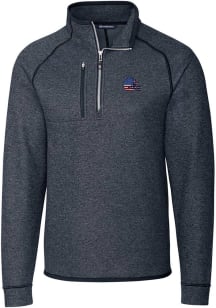 Cutter and Buck Cleveland Browns Mens Navy Blue Mainsail Big and Tall 1/4 Zip Pullover