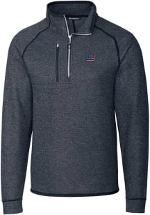 Cutter and Buck New York Giants Mens Navy Blue Mainsail Big and Tall 1/4 Zip Pullover